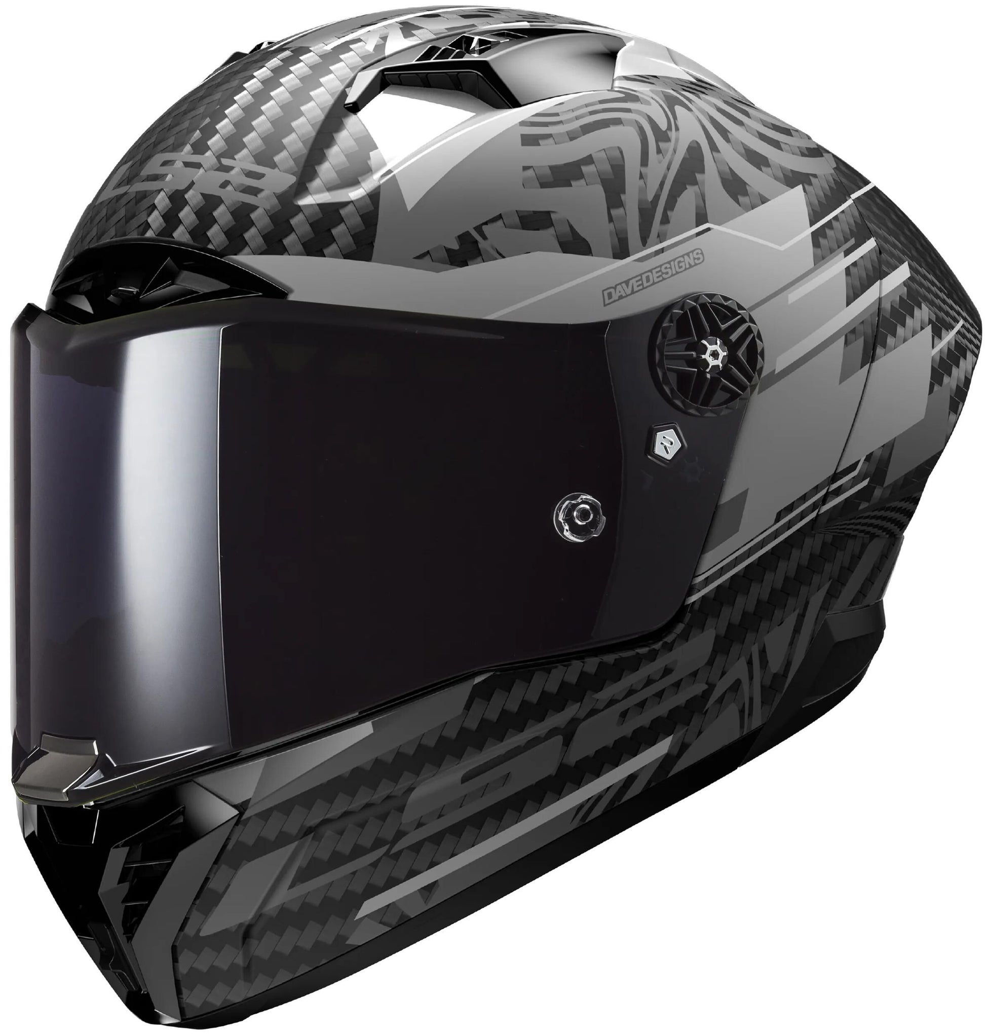 Ls2 Integralhelm FF805 Thunder Carbon GP Aero Polar Helm FF805 Th.ca.GP Aero Polar S Bl. gr.