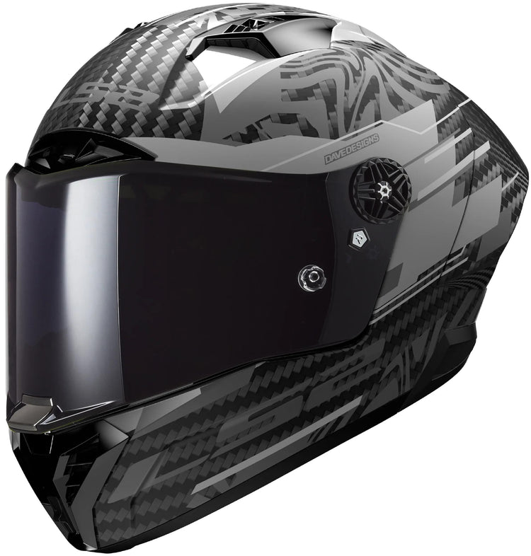 Ls2 Integralhelm FF805 Thunder Carbon GP Aero Polar Helm FF805 Th.ca.GP Aero Polar S Bl. gr.