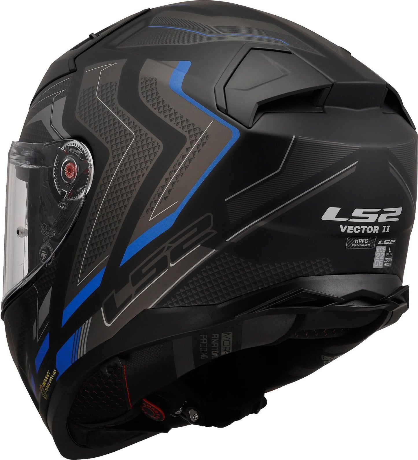 Ls2 Integralhelm FF811 Vector II Alizer Helm FF811 Vect. II Alizer M Schwarz Blau