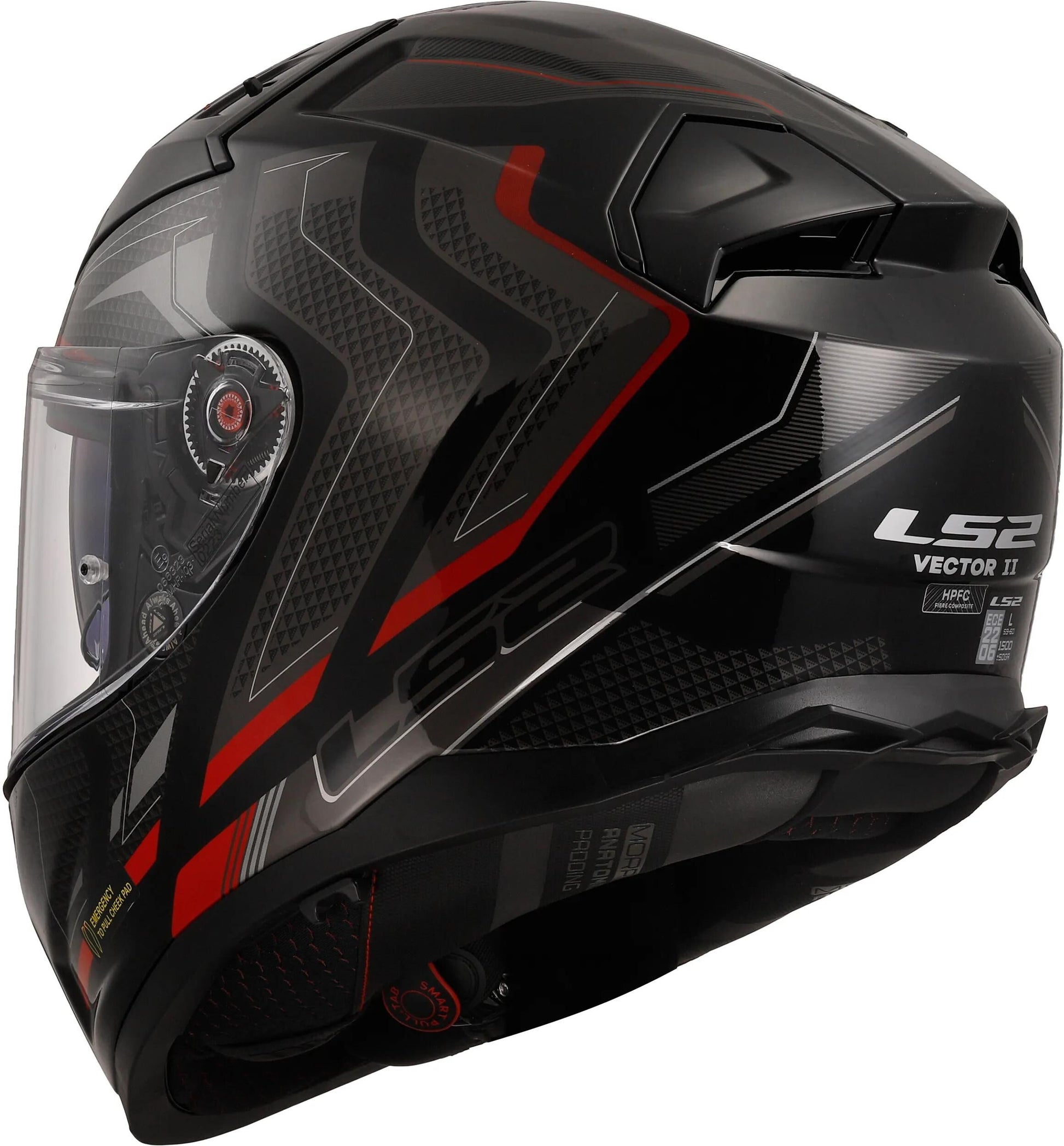 Ls2 Integralhelm FF811 Vector II Alizer Helm FF811 Vect. II Alizer M Schwarz Rot