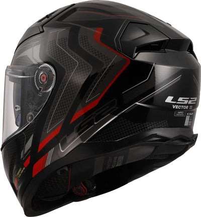 Ls2 Integralhelm FF811 Vector II Alizer Helm FF811 Vect. II Alizer XL Schwarz Rot