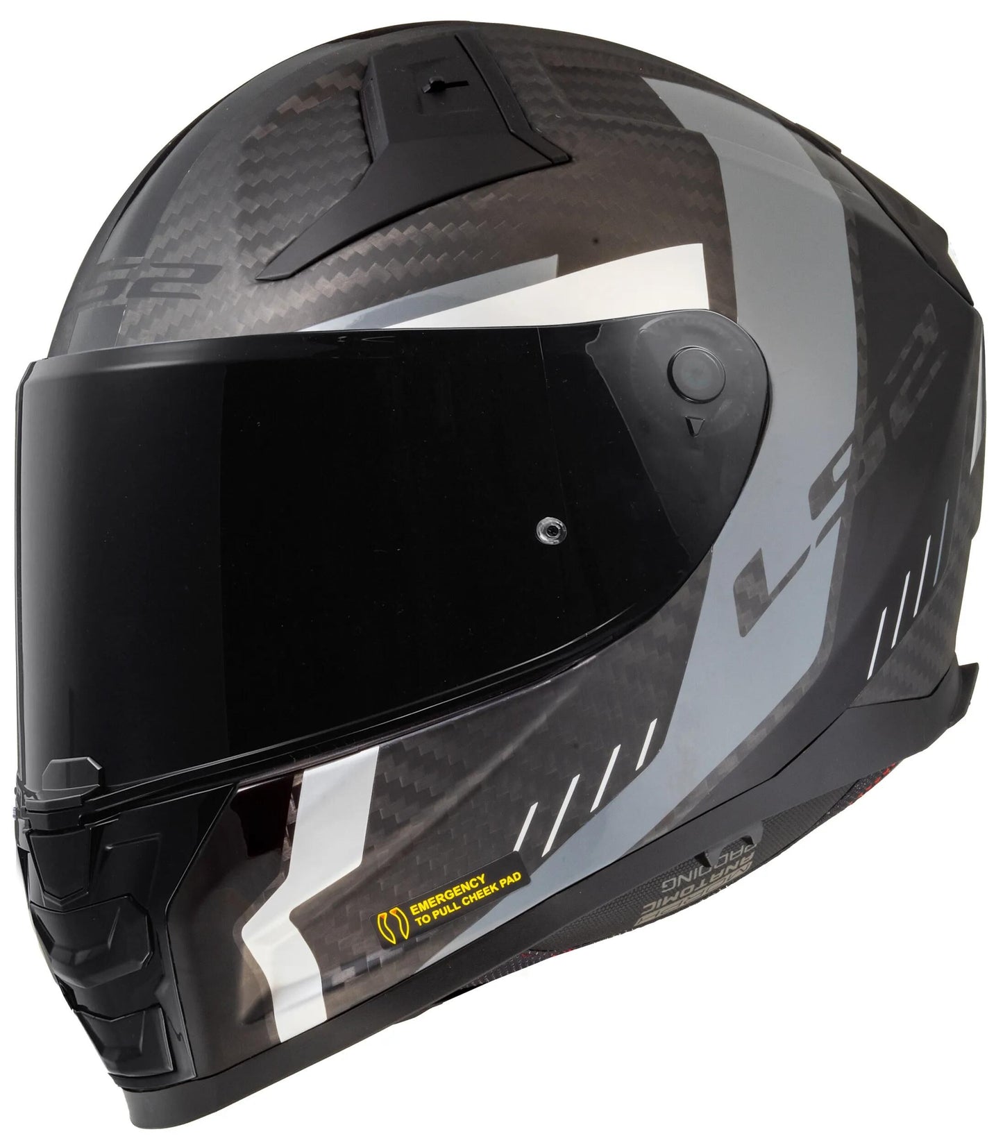 Ls2 Integralhelm FF811 Vector II Carbon Grid. Helm FF811 Vector II Vergasergitter l bl. grau