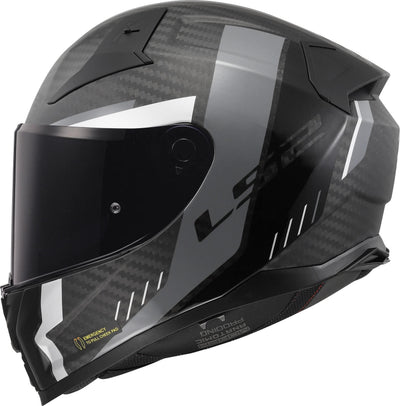 Ls2 Integralhelm FF811 Vector II Carbon Grid. Helm FF811 Vector II Carb.Grid XXL Bl. grau