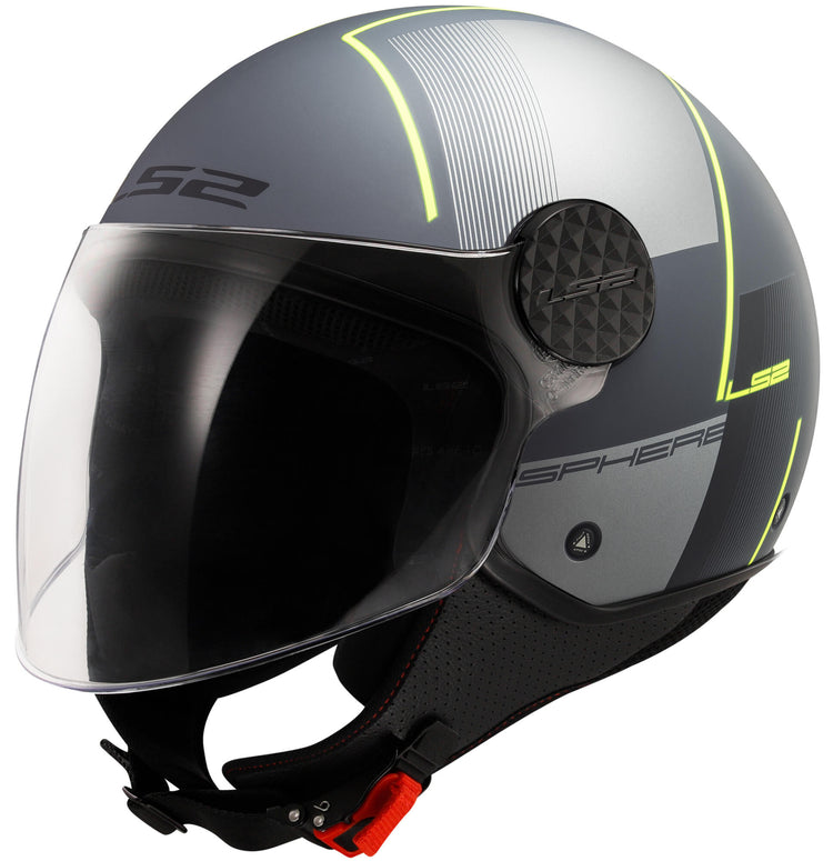 Ls2 Jethelm von 558 Sphere Lux II Robuster Helm von 558 Sph. lux ii fest l tit. yel.