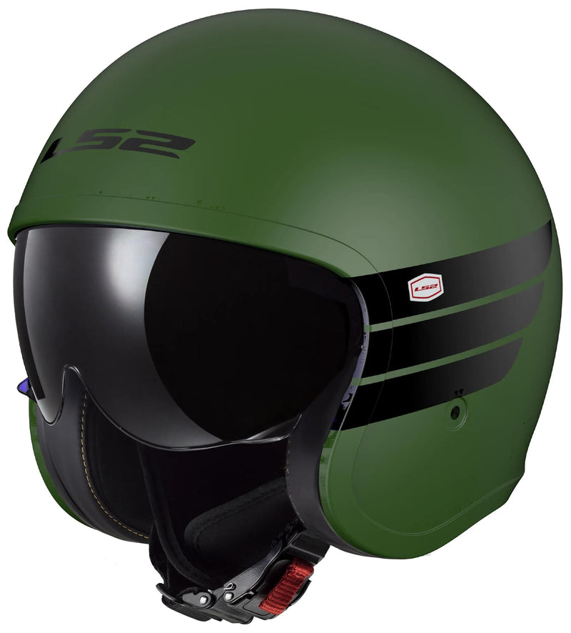 Ls2 Jet-Helm von 599 II Spitfire Retro-Helm von 599 Spitf.II Retro L grün schwarz