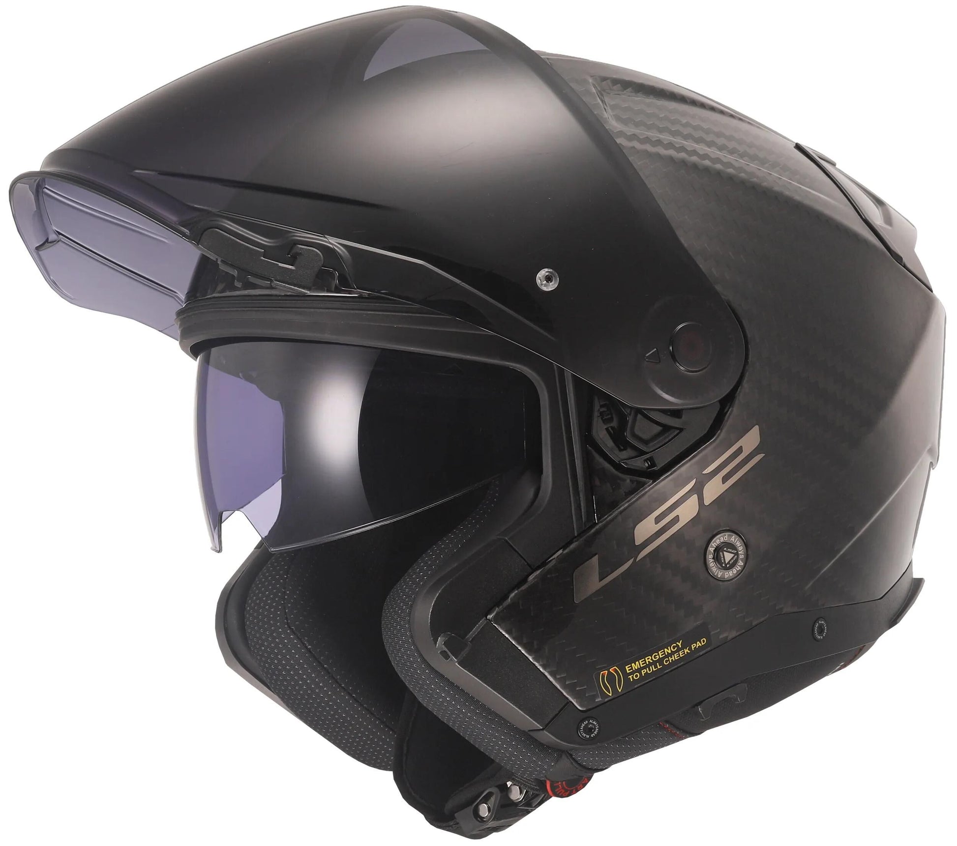 Ls2 Jethelm von 603 Infinity II Carbon Solid Helm von 603 Infi. ii Carbon Solid S matt