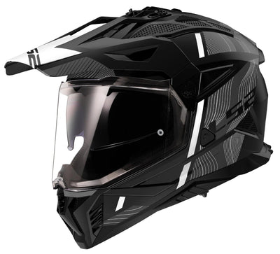 Ls2 Enduro-Helm MX702 Pioneer II Hill. Helm MX702 Pawn.II Hill M Bl. weiß matt