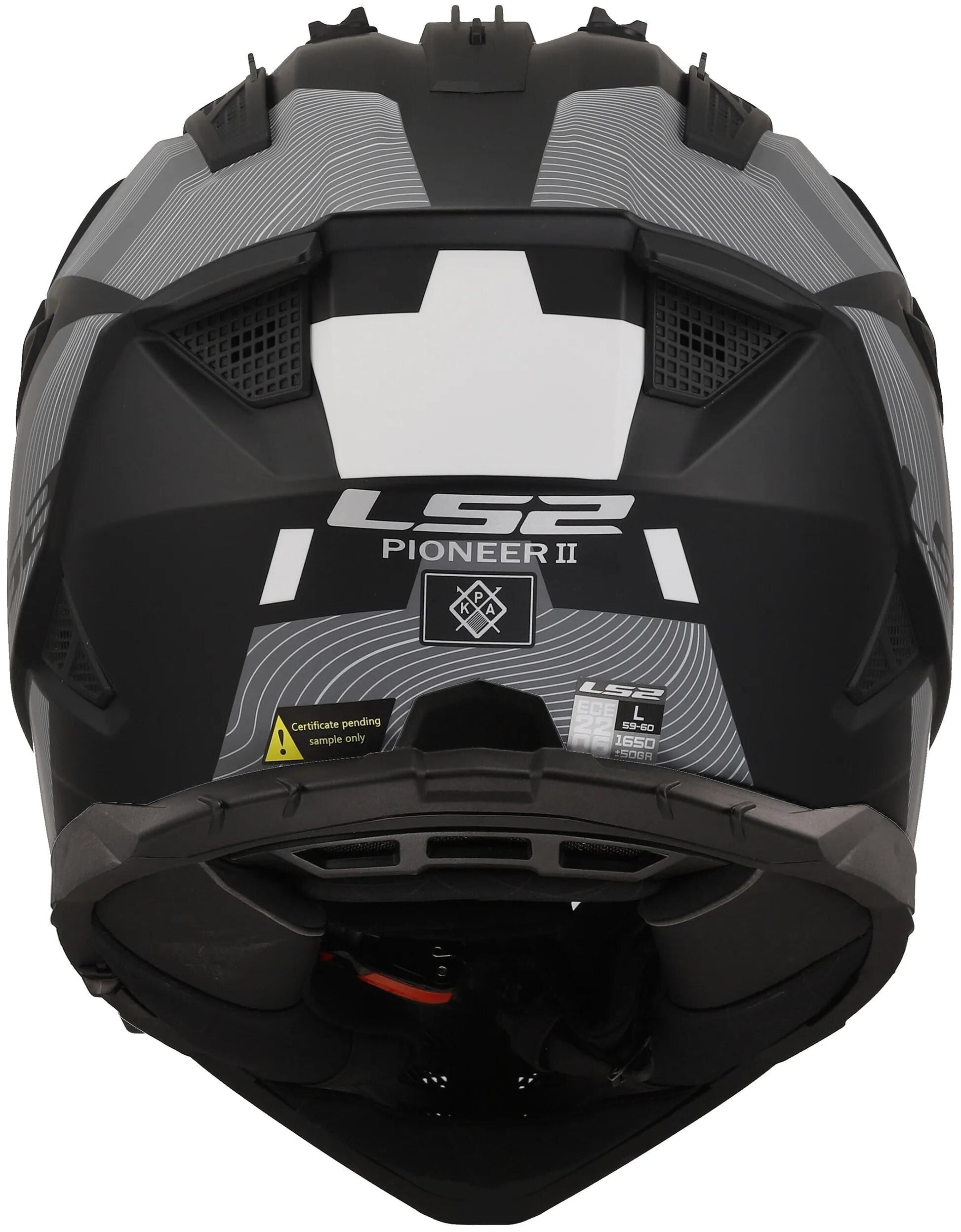 Ls2 Enduro-Helm MX702 Pioneer II Hill. Helm MX702 Pawn.II Hill L Bl. weiß matt