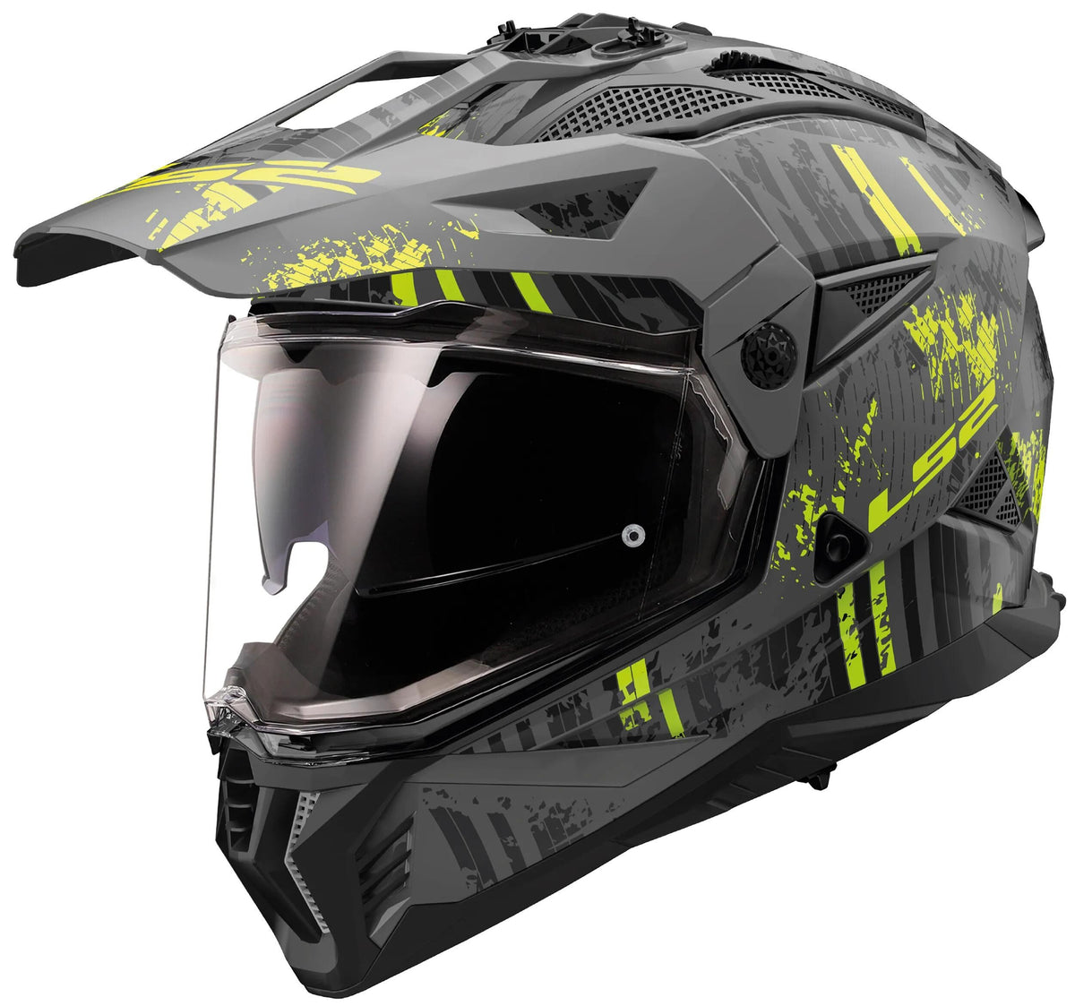 Ls2 Enduro-Helm MX702 Pioneer II Crazy. Helm mx702 Pawn.ii verrückt s bl. yel. Matt