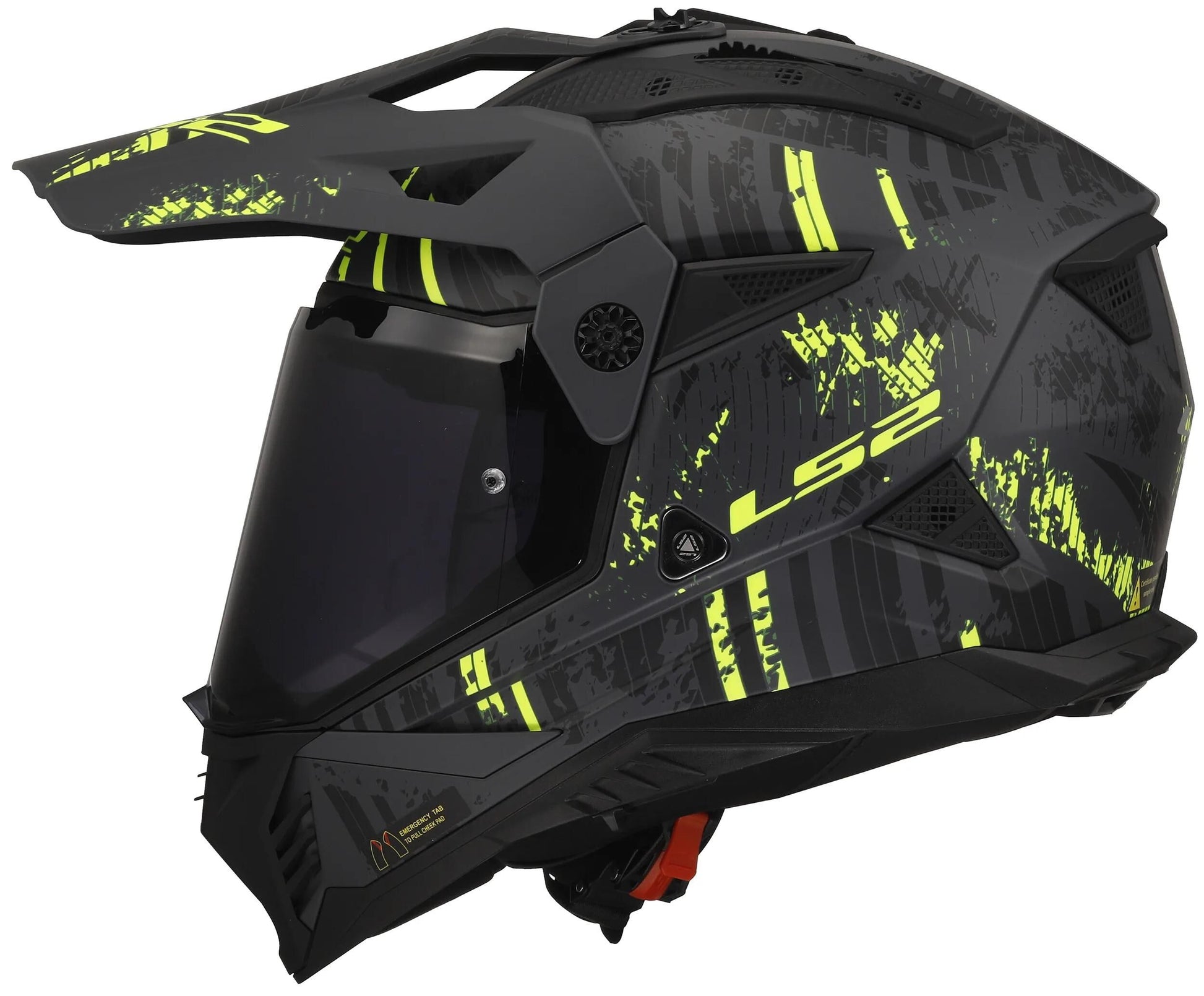 Ls2 Enduro-Helm MX702 Pioneer II Crazy. Helm mx702 Pawn.ii verrückt xl bl. yel. Matt