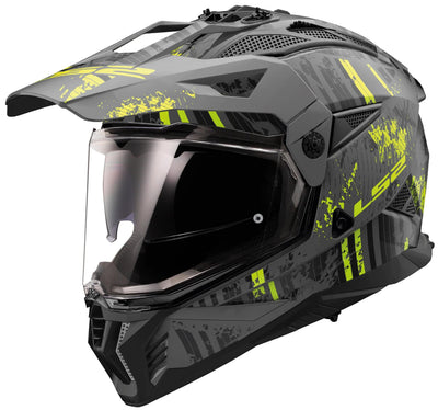 Ls2 Enduro-Helm MX702 Pioneer II Crazy. Helm mx702 Pawn.ii verrückt xxl bl. yel. Matt