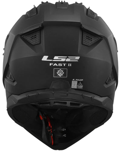Ls2 Motocross-Helm MX708 Fast II Solid. Helm MX708 Fast II Solid XL Mattschwarz