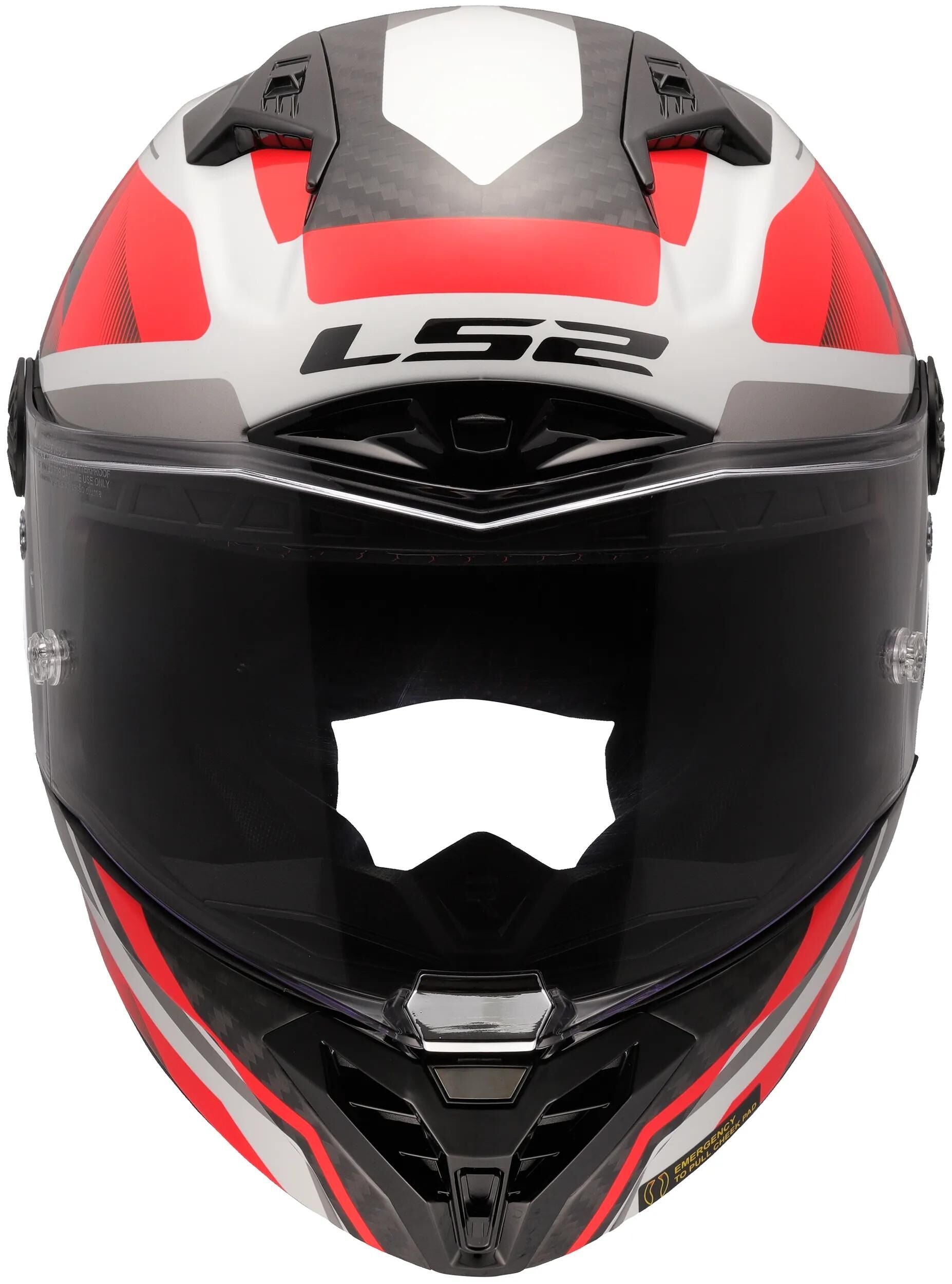 Ls2 Integralhelm FF805 Thunder Carbon GP Raute Helm FF805 Thunder GP Diamond White Red Gr.