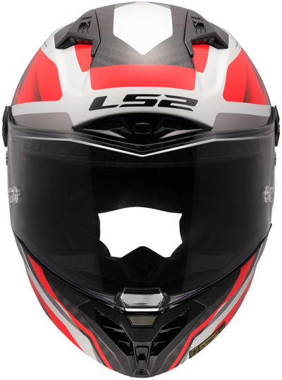 Ls2 Integralhelm FF805 Thunder Carbon GP Diamond Helm FF805 Thunder GP Raute XXL Weiß Rot