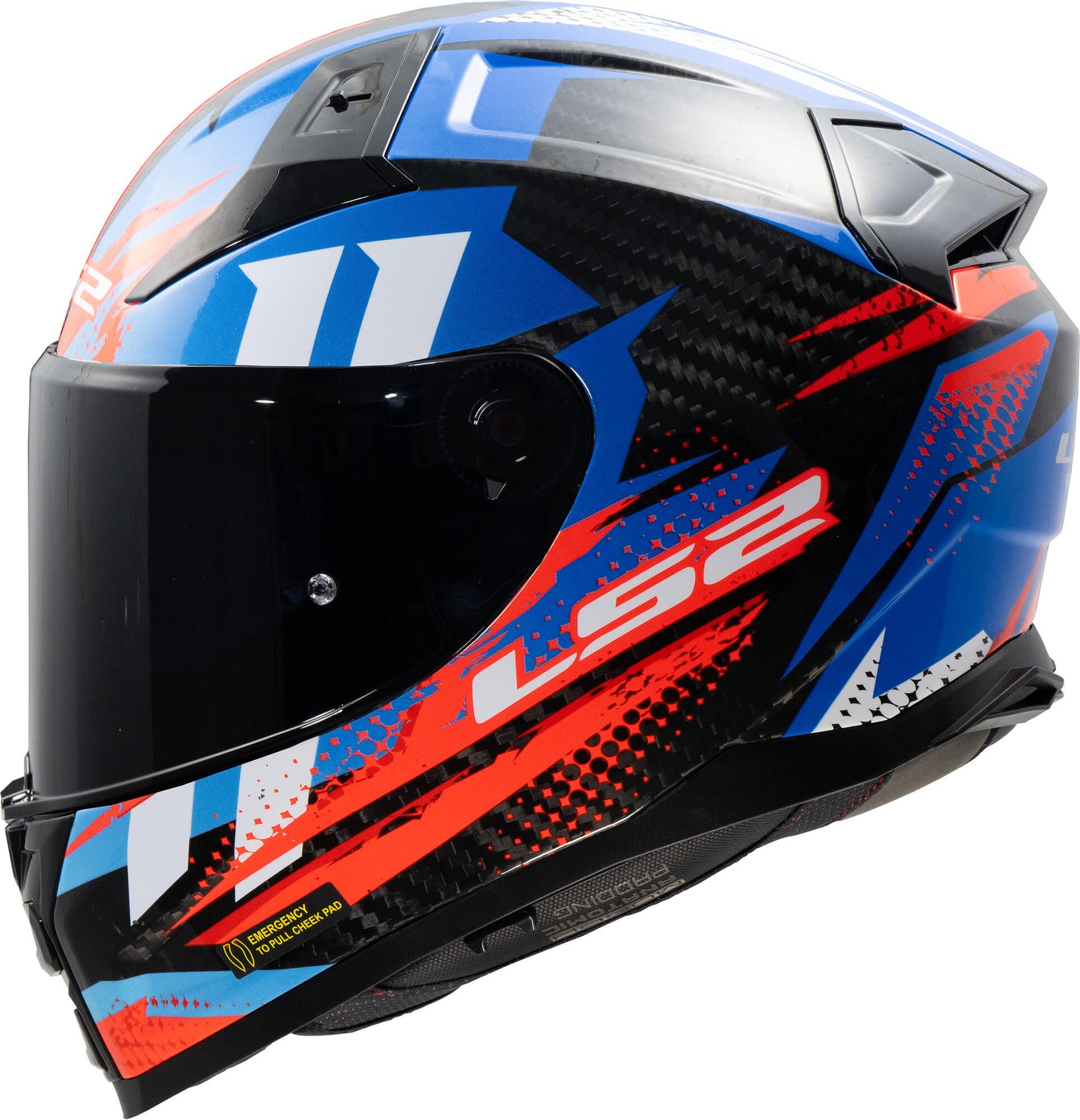 Ls2 Integralhelm FF811 Vector II Carbon Tantic. Helm FF811 Vector II Tantic M blau rot