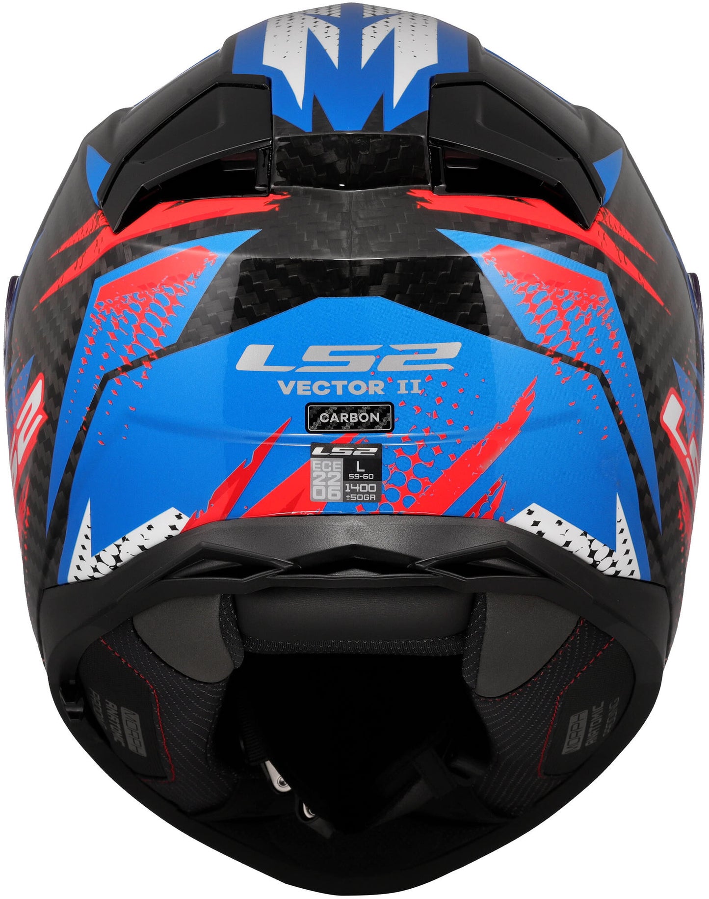 Ls2 Integralhelm FF811 Vector II Carbon Tantic. Helm FF811 Vector II Tantic 3XL blau rot