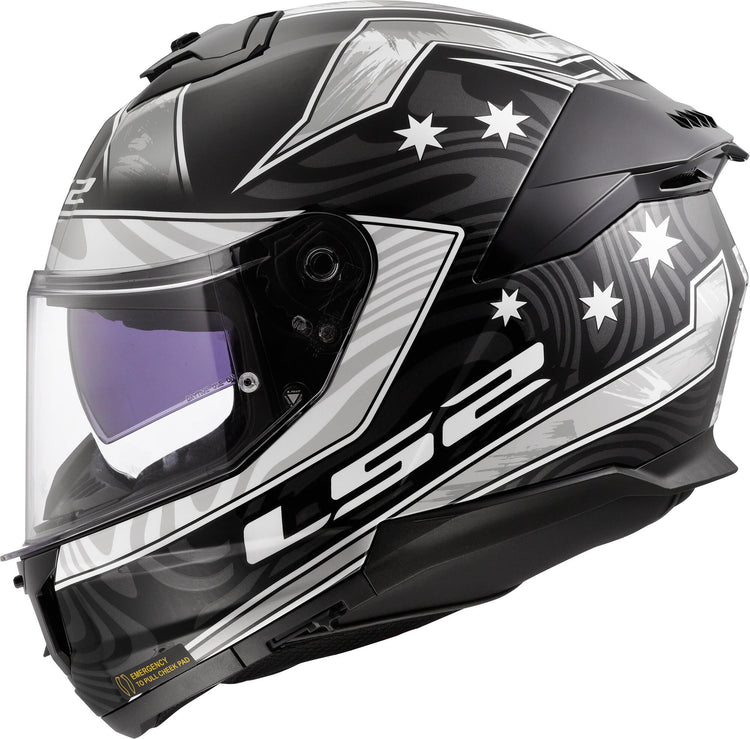 Ls2 Integralhelm FF808 Stream II Galdam. Helm FF808 Stream II Galdam XL Bl. weiß
