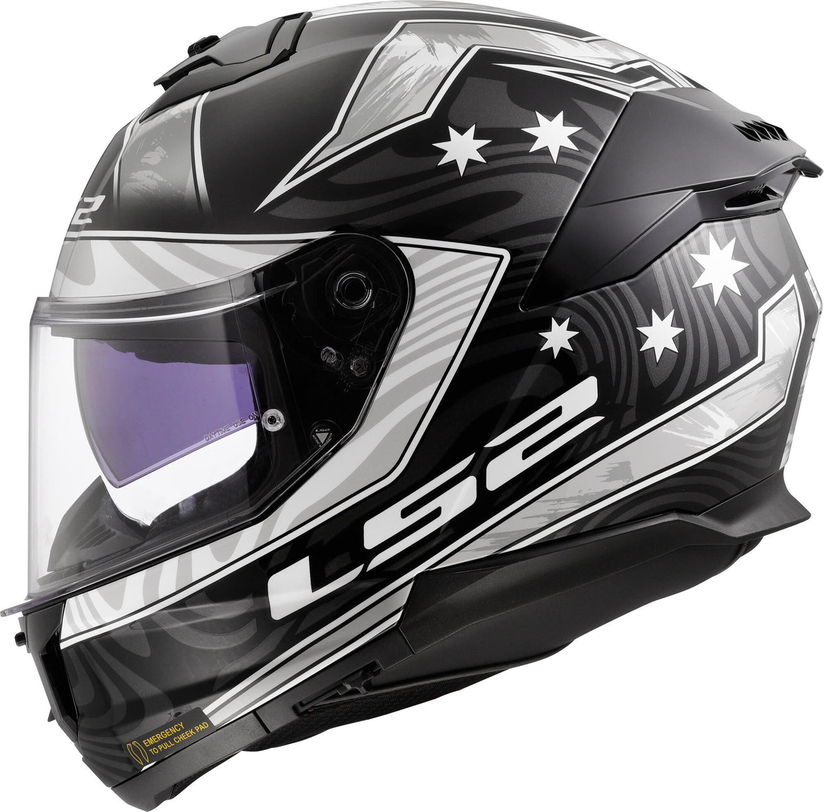 Ls2 Integralhelm FF808 Stream II Galdam. Helm FF808 Stream II Galdam XXL Bl. weiß