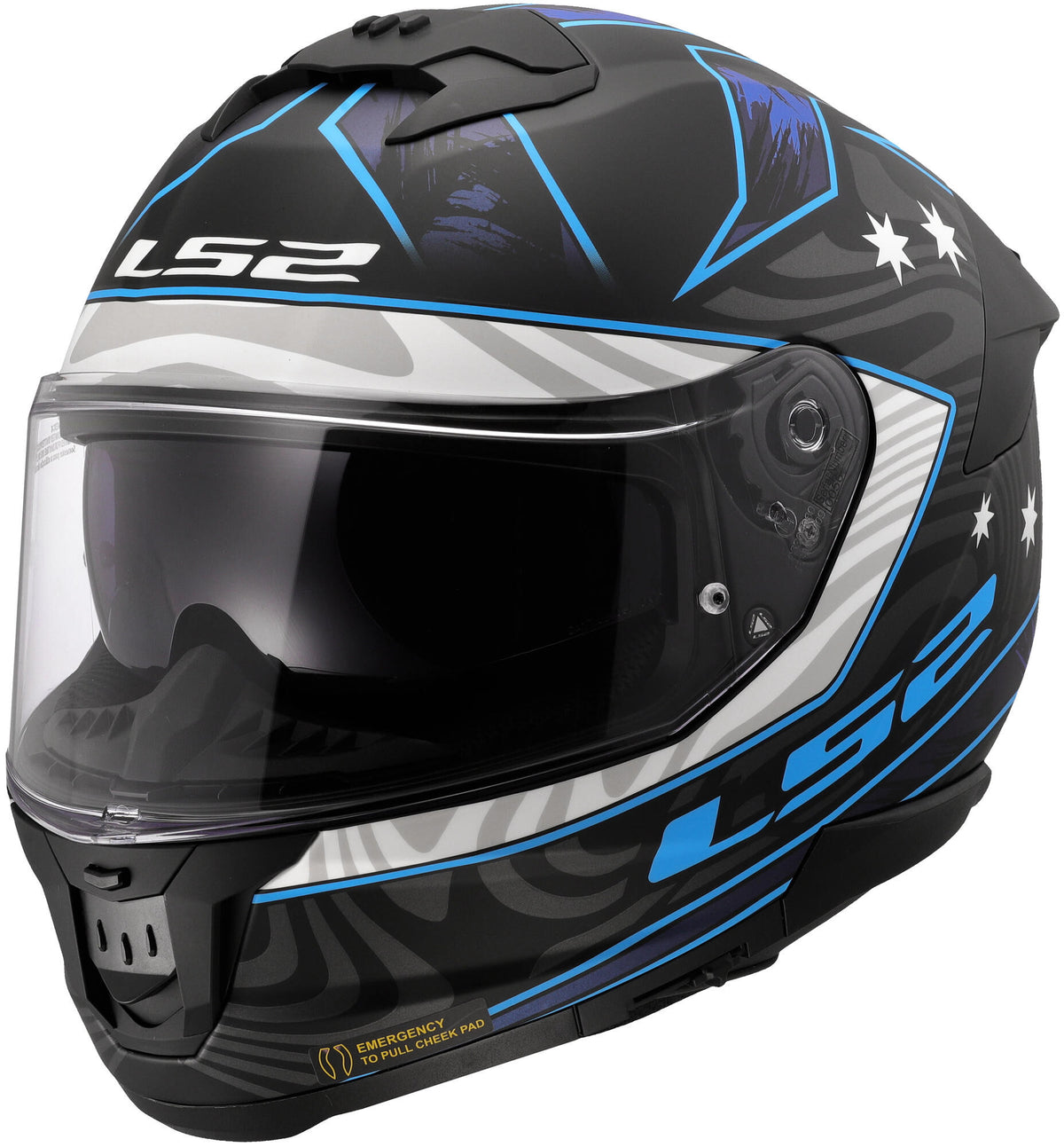 Ls2 Integralhelm FF808 Stream II Galdam. Helm FF808 Stream II Galdam XL Bl. blau