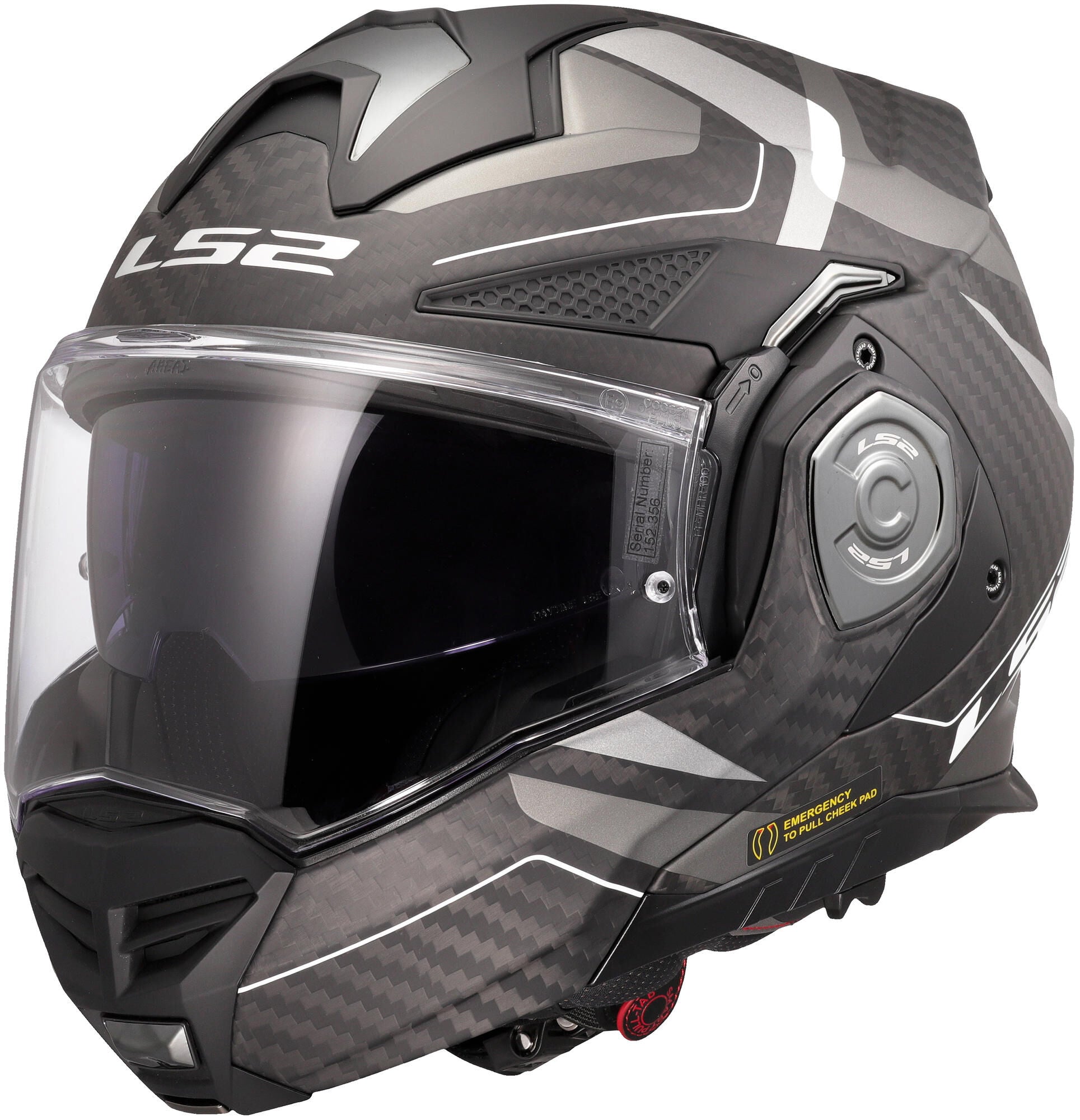 Ls2 Klapphelm FF901 Advant x Carbon Horizon. Helm ff901 advant x carb.hor.3xl bl sil-gr