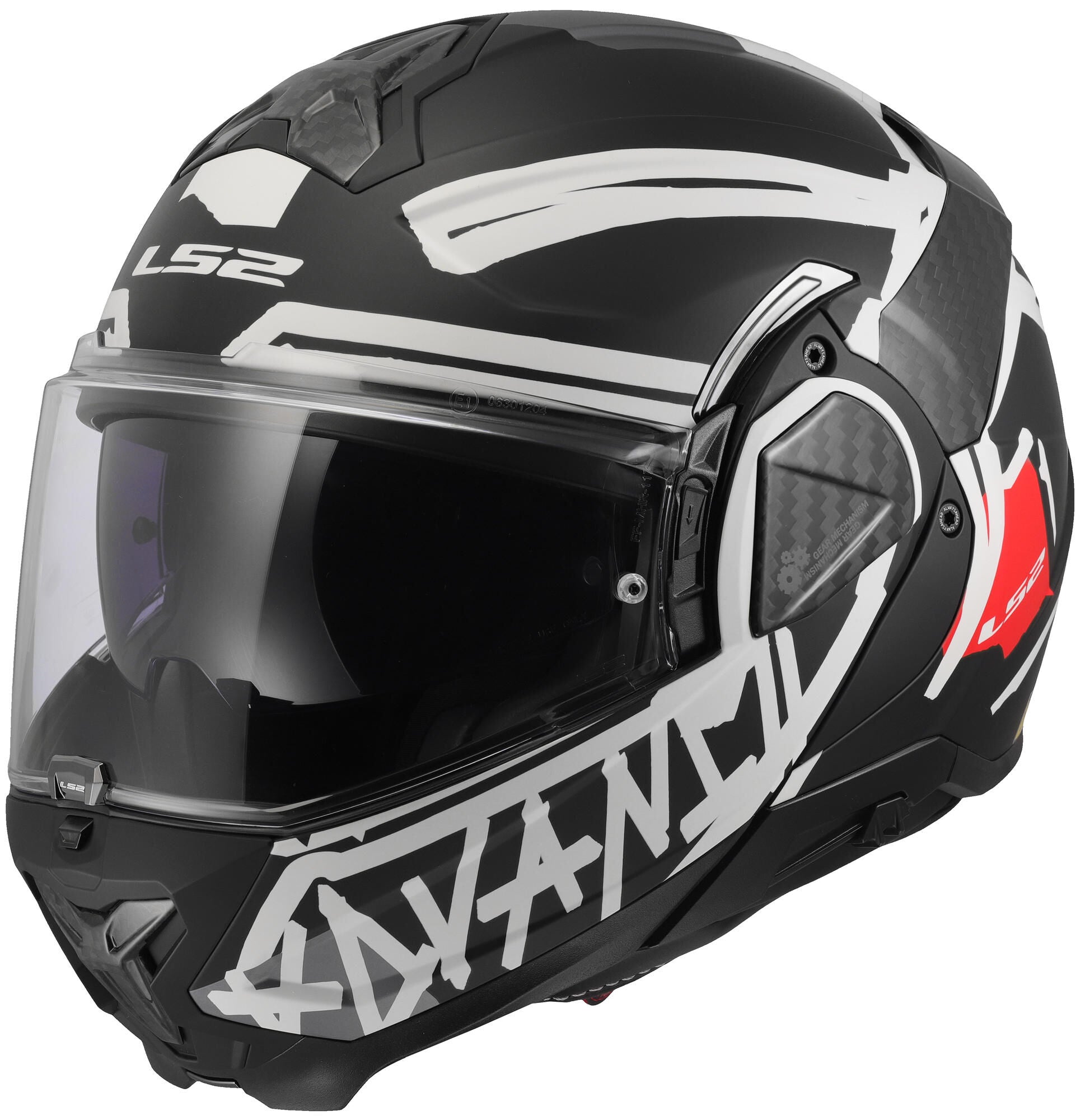 Ls2 Klapphelm FF910 Advant II Band. Helm ff910 advant ii tape xl matt bl weiß