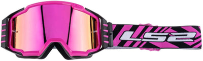 Ls2 Charger Pro Motocross-Brille Crossglasses Charger Pro rosa Iridium-Visier