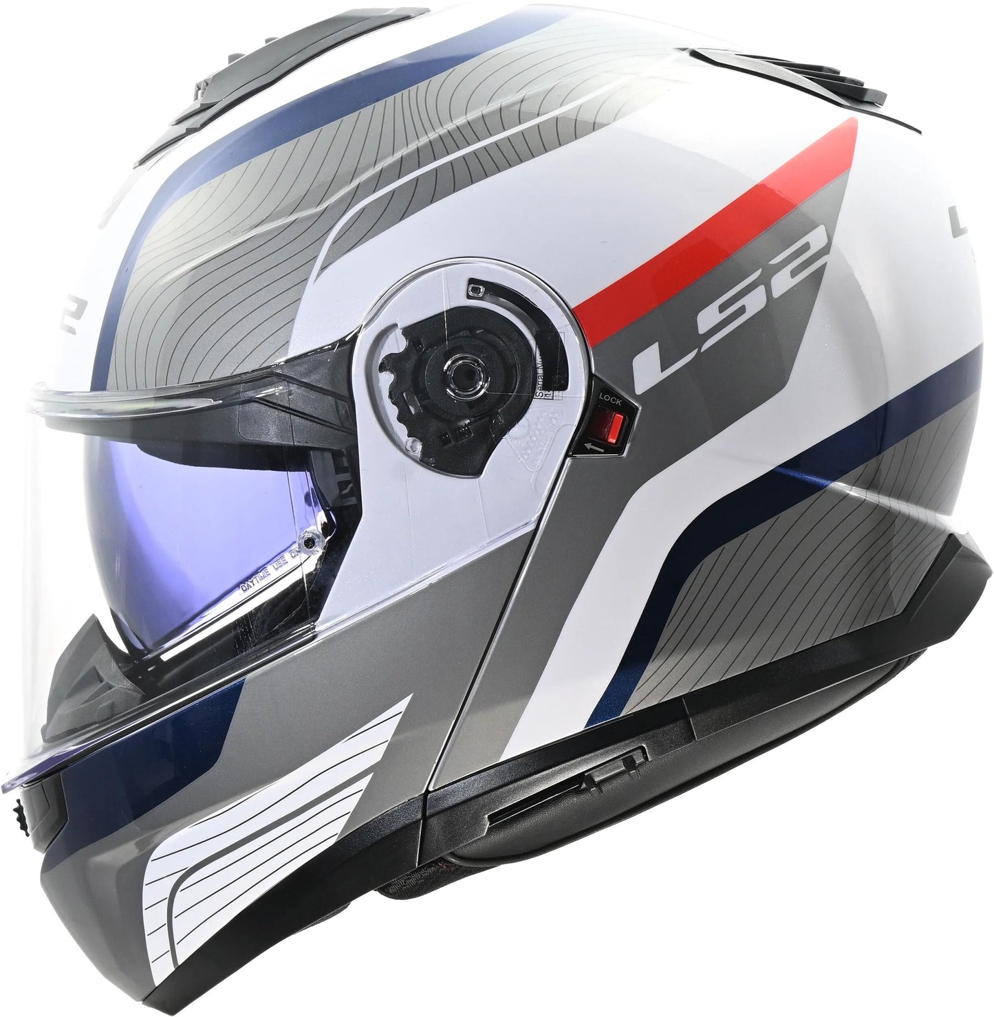 Ls2 Klapphelm FF908 Strobe II Monza Helm FF908 Stro.II Monza M wh blau rot