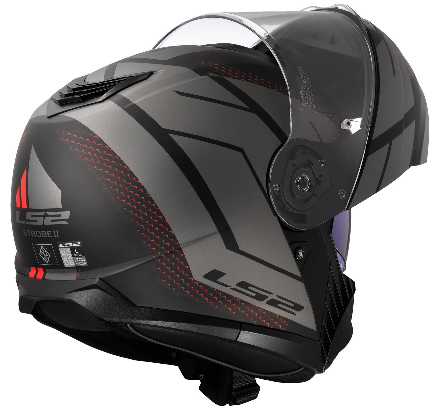 Ls2 Klapphelm ff908 Strobe II Code. Helm ff908 Stroh. II Code 3xl schwarz grau matt