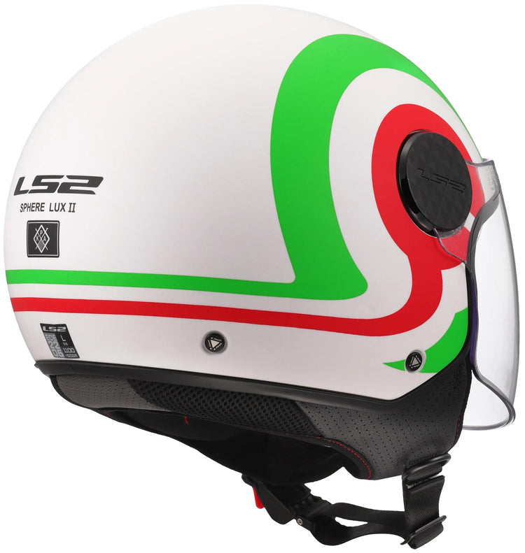 Ls2 of558 Sphere Lux II Urby Jethelm Helm of558 Sph. lux ii urby wh grün rot xl
