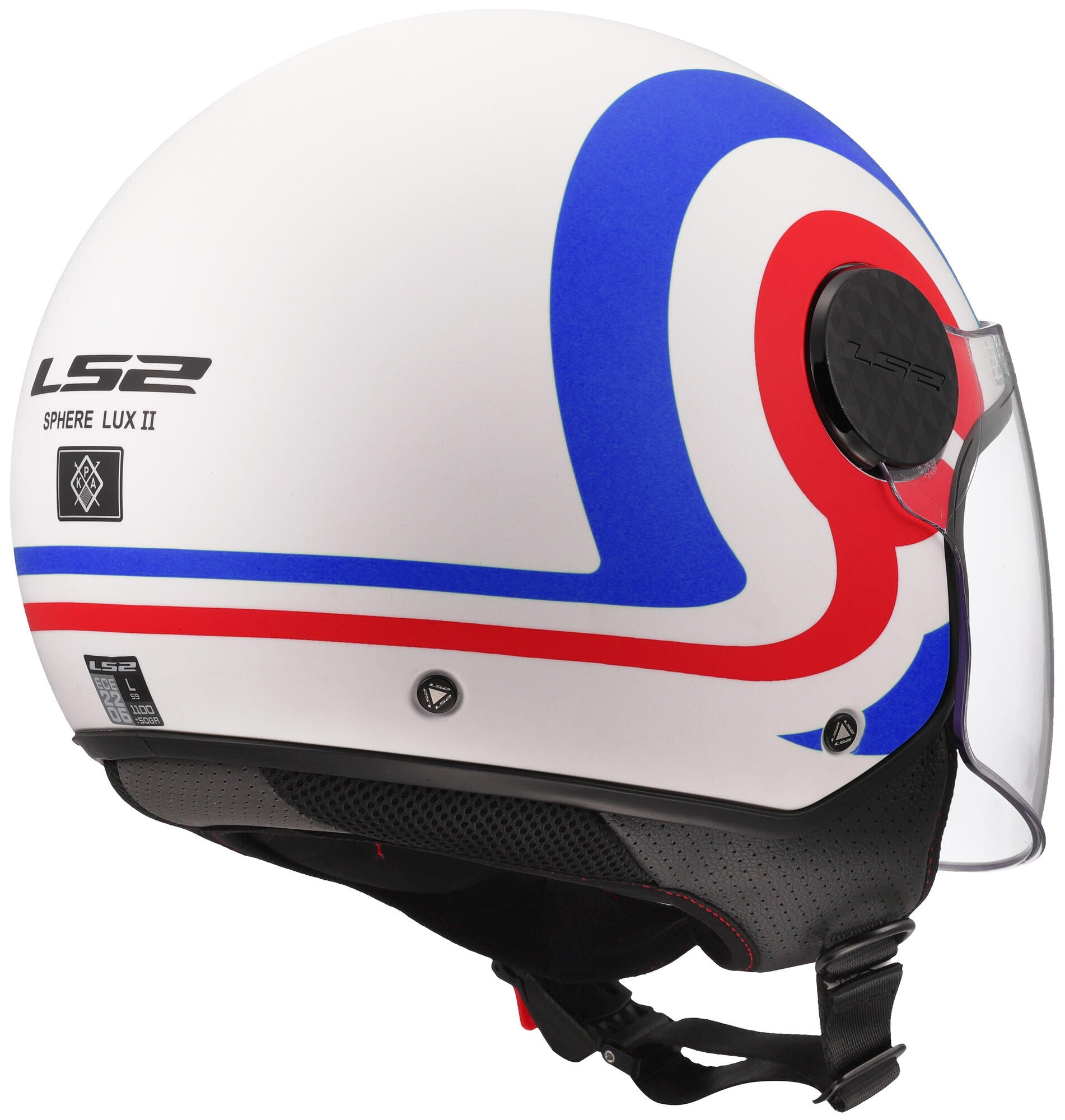 Ls2 of558 Sphere Lux II Urby Jethelm Helm of558 Sph. lux ii urby wh blau rot l