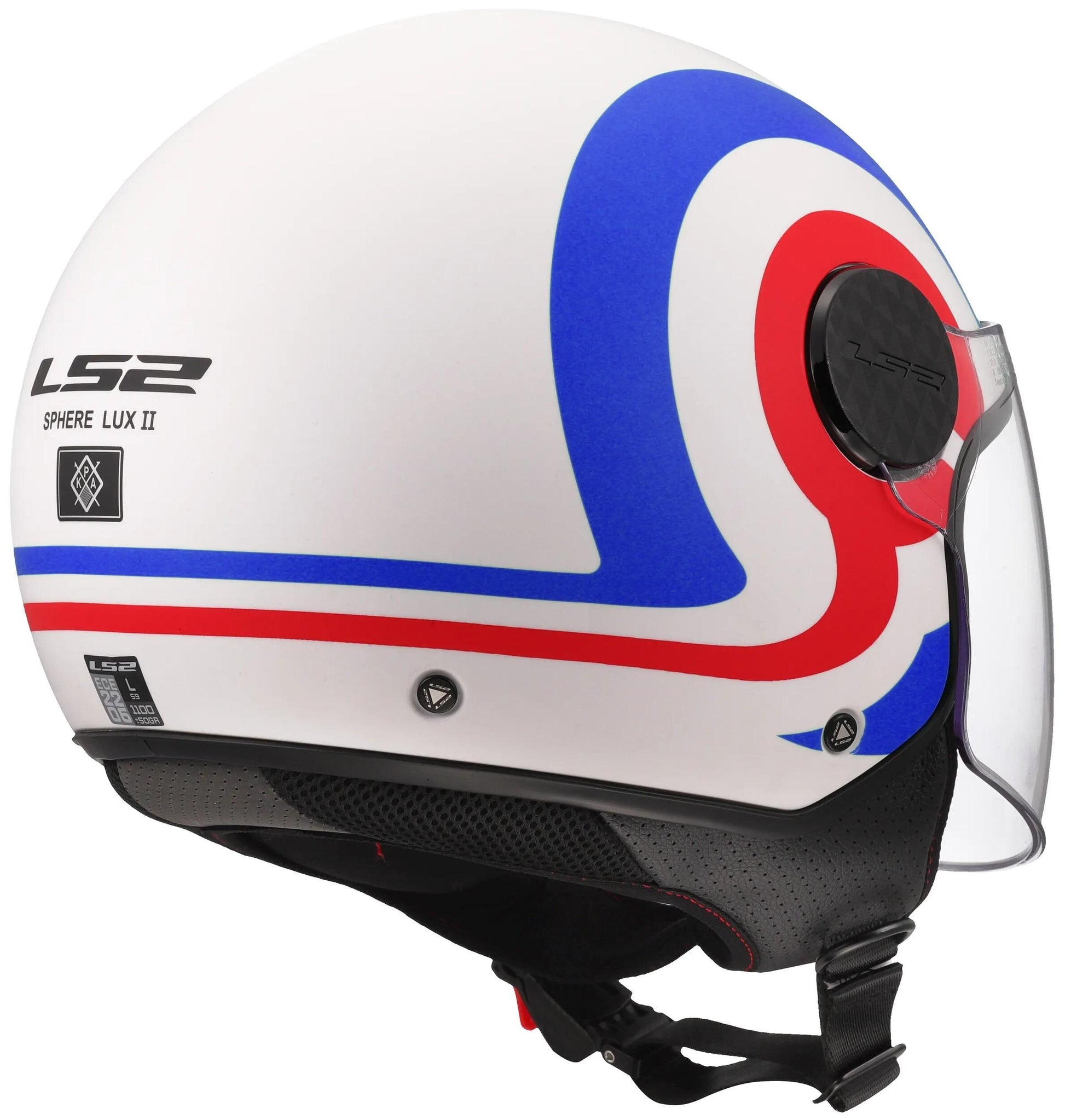 Ls2 of558 Sphere Lux II Urby Jethelm Helm of558 Sph. lux ii urby wh blau rot s