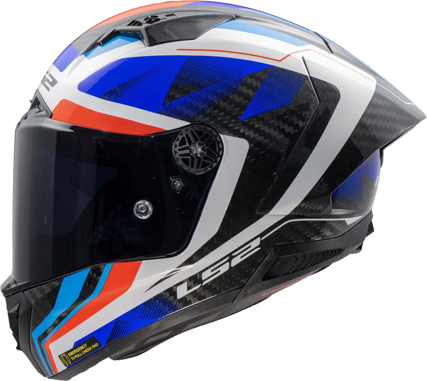 Ls2 Integralhelm FF805 Thunder Carbon GP Diamond Helm FF805 Thunder GP Raute L Blau Rot