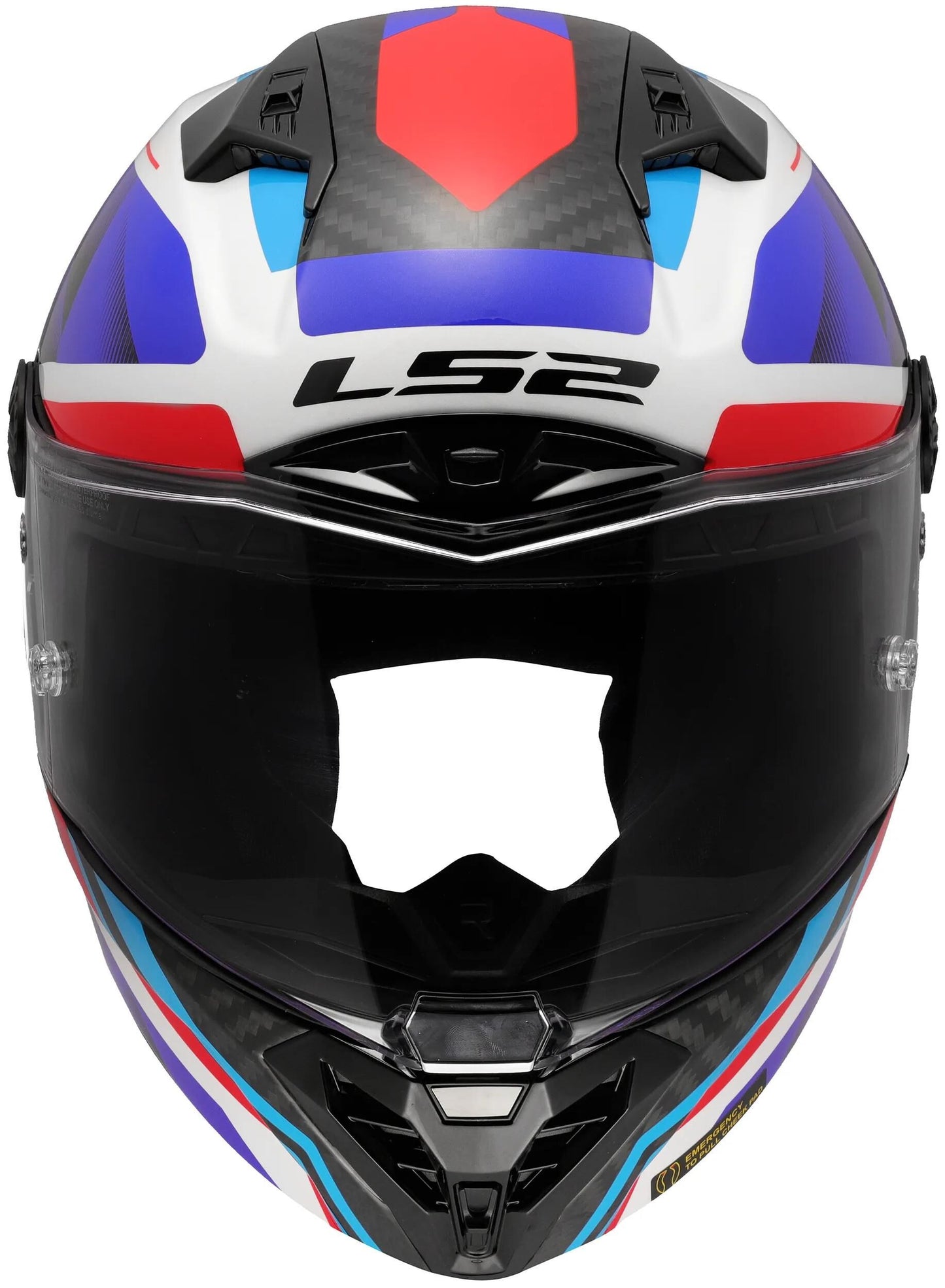 Ls2 Integralhelm FF805 Thunder Carbon GP Diamond Helm FF805 Thunder GP Raute XL Blau Rot