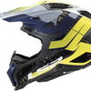 Ls2 Motocross-Helm MX703 x-force galuo, atmungsaktiv und hypoallergen. Helm X-Force Galuo grau neongelb Gr. l