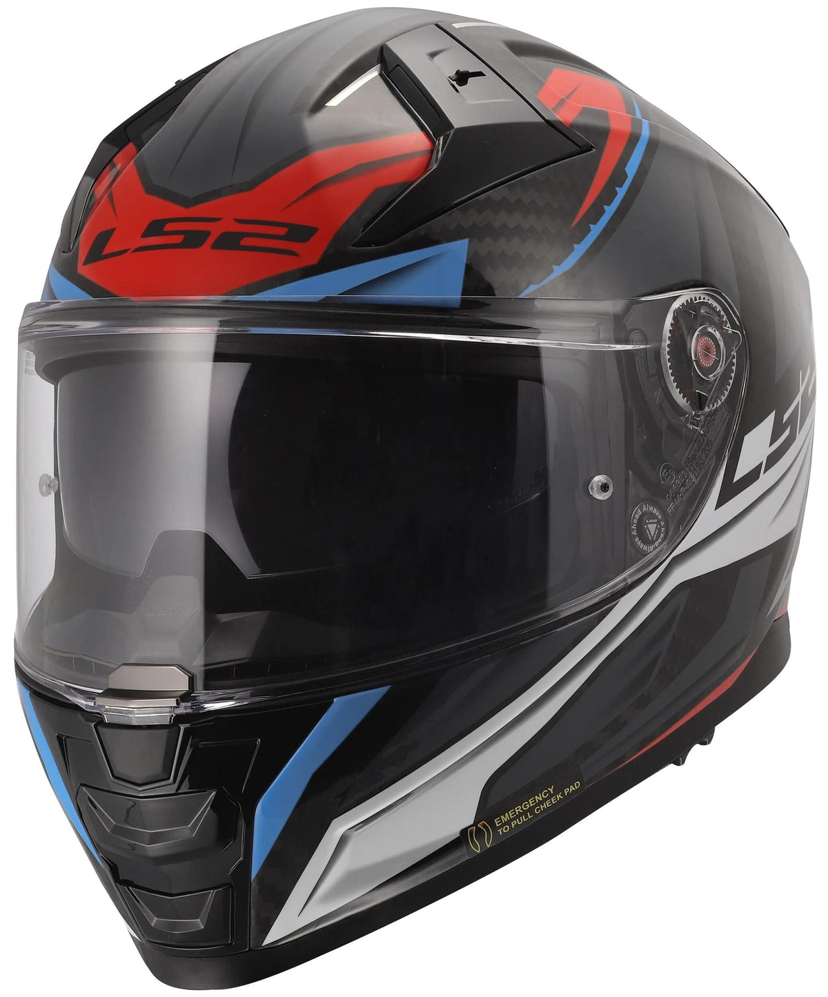 Ls2 Integralhelm FF811 Vector II Carbon Savage. Helm ff811 Vektor i c savage weiß blau rot s