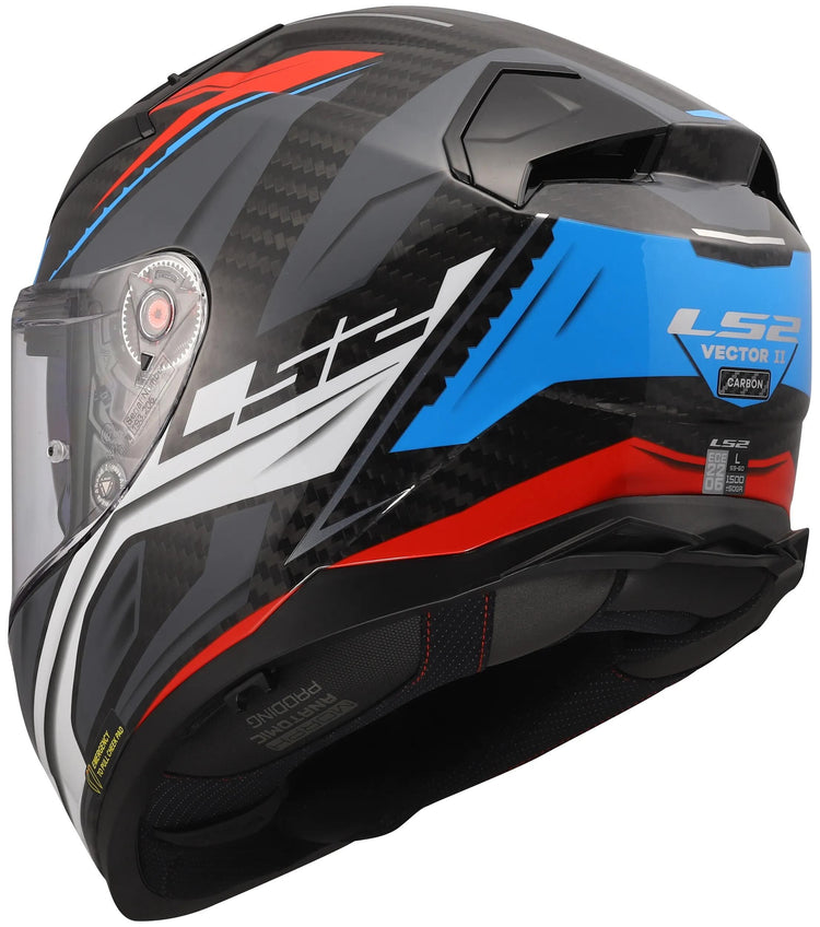 Ls2 Integralhelm FF811 Vector II Carbon Savage. Helm ff811 Vector i c Savage weiß bl rot 3xl