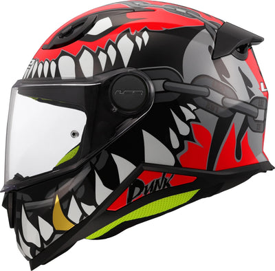 Ls2 Kinder-Integralhelm FF812 Kid Punk, abnehmbar. Helm Kind FF812 Punk Grau Rot Gr. m
