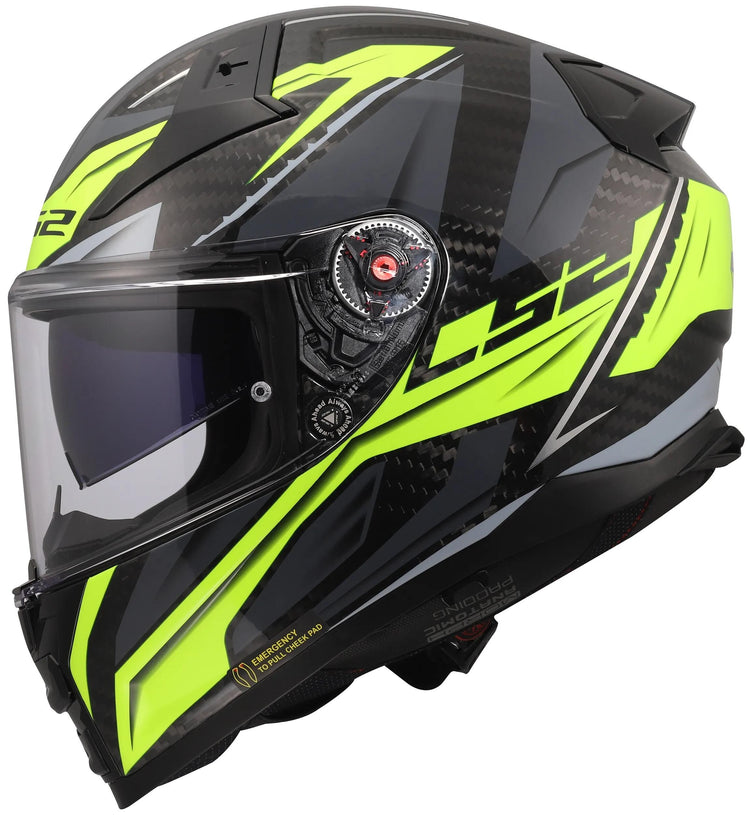 Ls2 Integralhelm FF811 Vector II Carbon Savage. Helm ff811 Vector i c Savage h-v gelb xxl