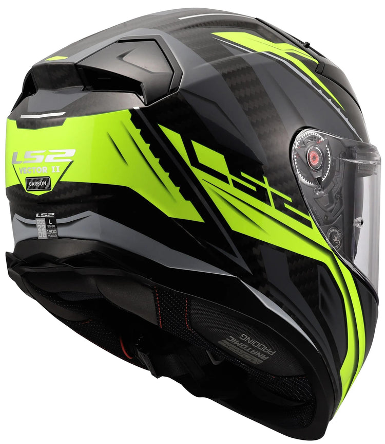 Ls2 Integralhelm FF811 Vector II Carbon Savage. Helm ff811 Vector i c Savage h-v gelb xxl