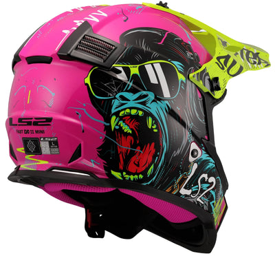 Ls2 Kinder-Motocross-Helm MX437 Fast Evo II Mini Gorilla