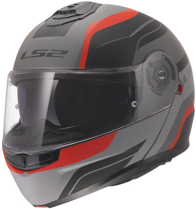 Ls2 Klapphelm FF908 Strobe II Monza Helme FF908 Strobe Monza schwarz grau rot s