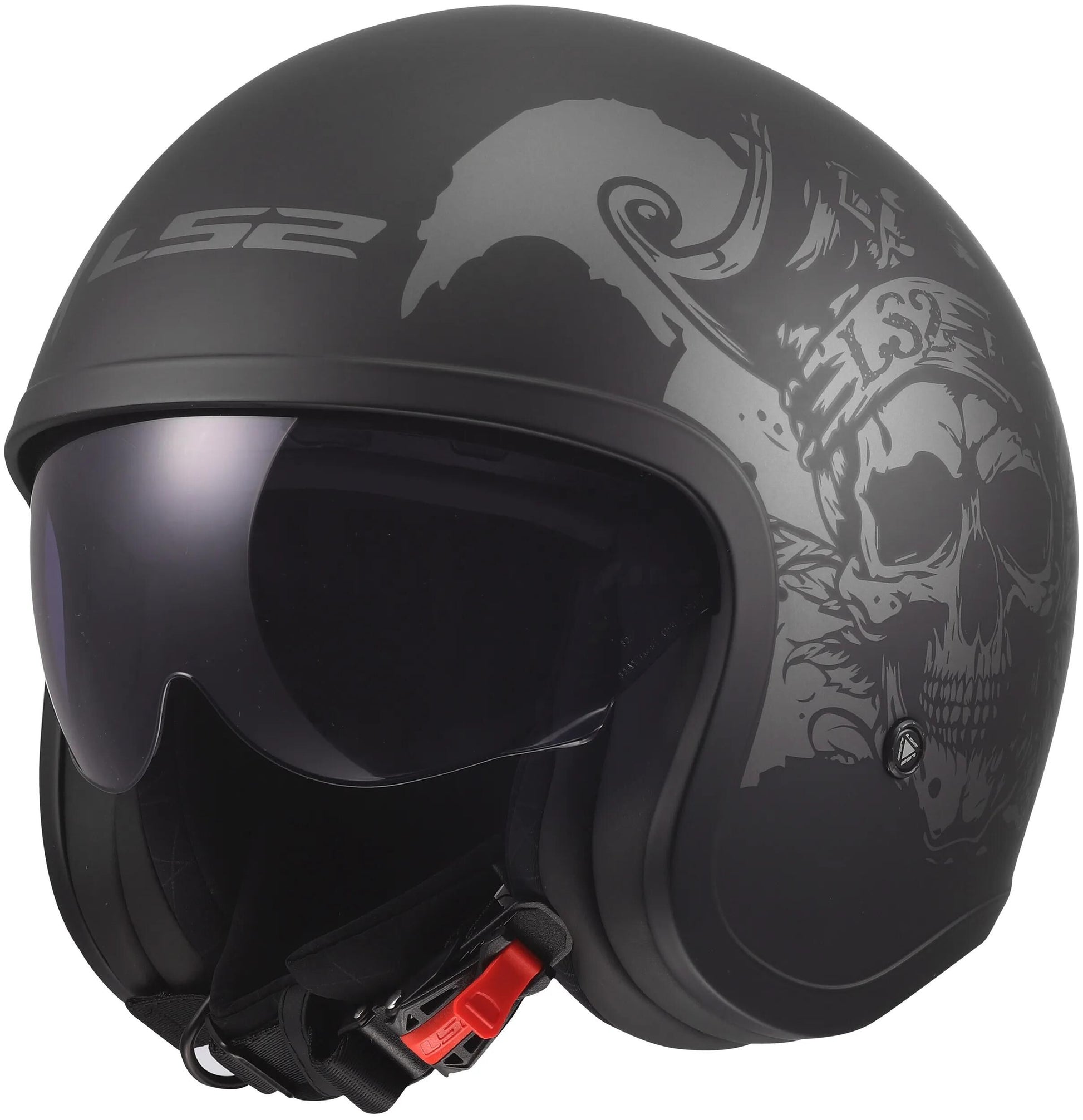 Ls2 Jethelm von 599 Spitfire II Willy Helm von 599 Spitfire II Willy Schwarz Grau XXL