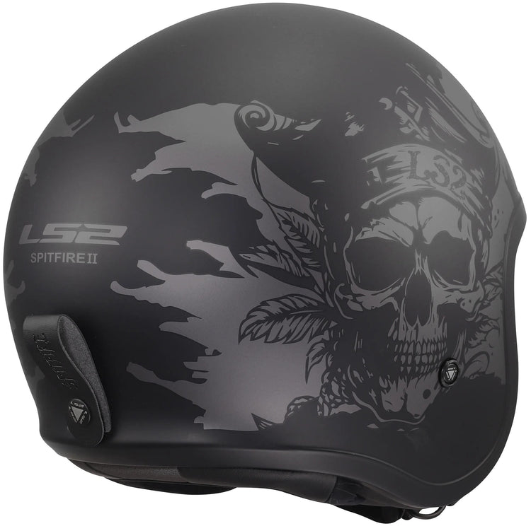 Ls2 Jethelm von 599 Spitfire II Willy Helm von 599 Spitfire II Willy Schwarz Grau XXL