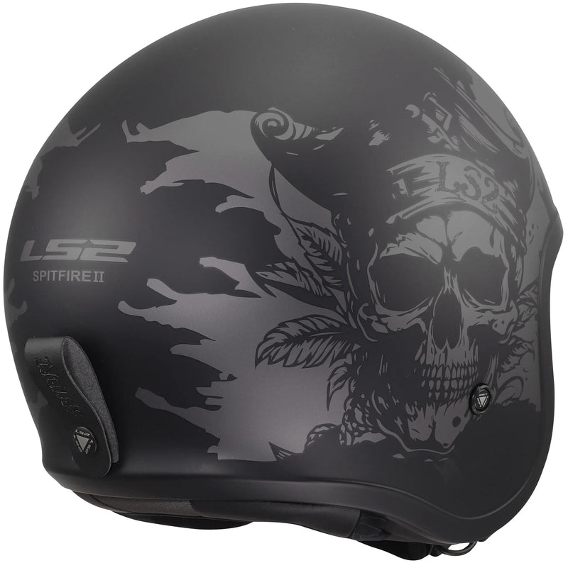 Ls2 Jethelm von 599 Spitfire II Willy Helm von 599 Spitfire II Willy Schwarz Grau XXL