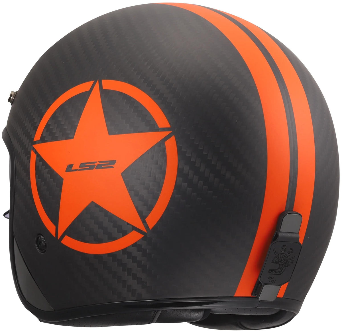 Ls2 Jethelm Of601 Bob II Carbon Star Helm Of601 Bob II Carbon Star Orange Gr. m
