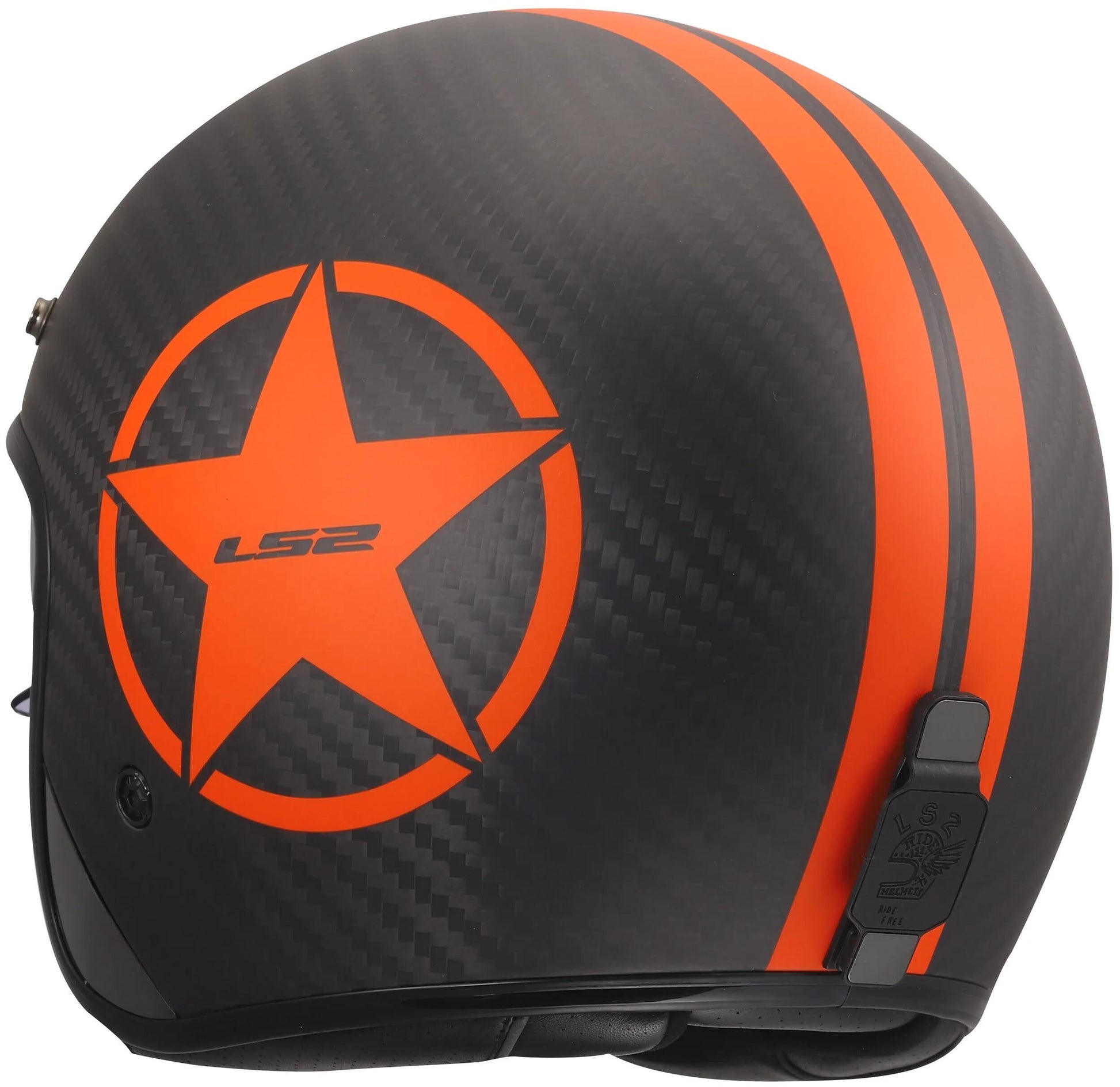 Ls2 Jethelm Of601 Bob II Carbon Star Helm Of601 Bob II Carbon Star Orange Gr. xl