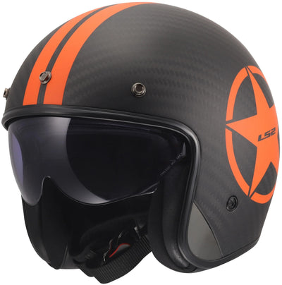 Ls2 Jethelm of601 Bob II Carbon Star Helm of601 Bob II Carbon Star Orange Gr.xxl