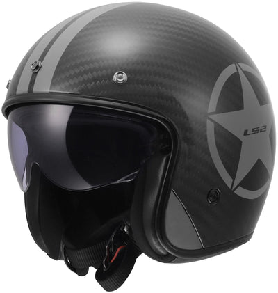Ls2 Jethelm Of601 Bob II Carbon Star Helm Of601 Bob II Carbon Star Grau Gr. s
