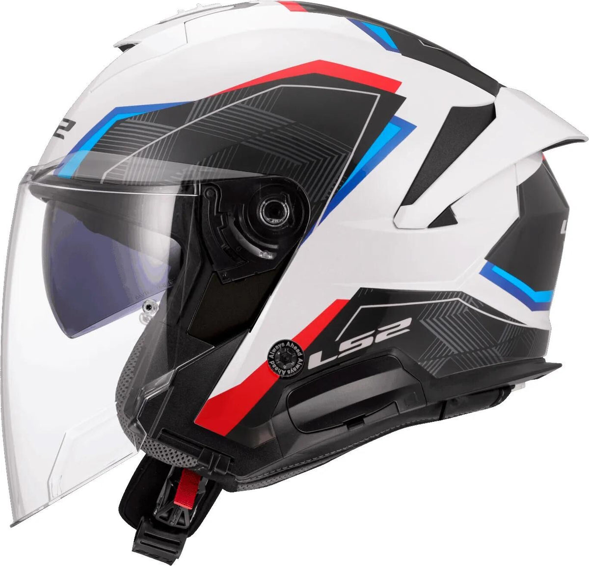 Ls2 Jethelm von 618 Verso II Air Helme von 618 Verso I Air weiß blau rot Gr. l