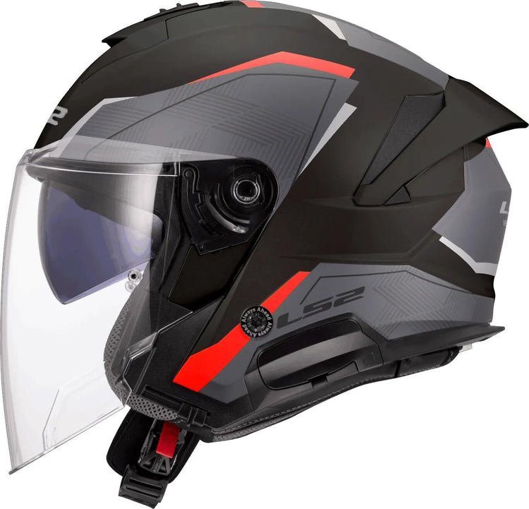 Ls2 Jethelm von 618 Verso II Air Helme von 618 Verso I Air Schwarz Rot Gr. m